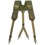 CLOSEOUT Military Style Nylon LC-1 OD Y Suspenders 10 Pack
